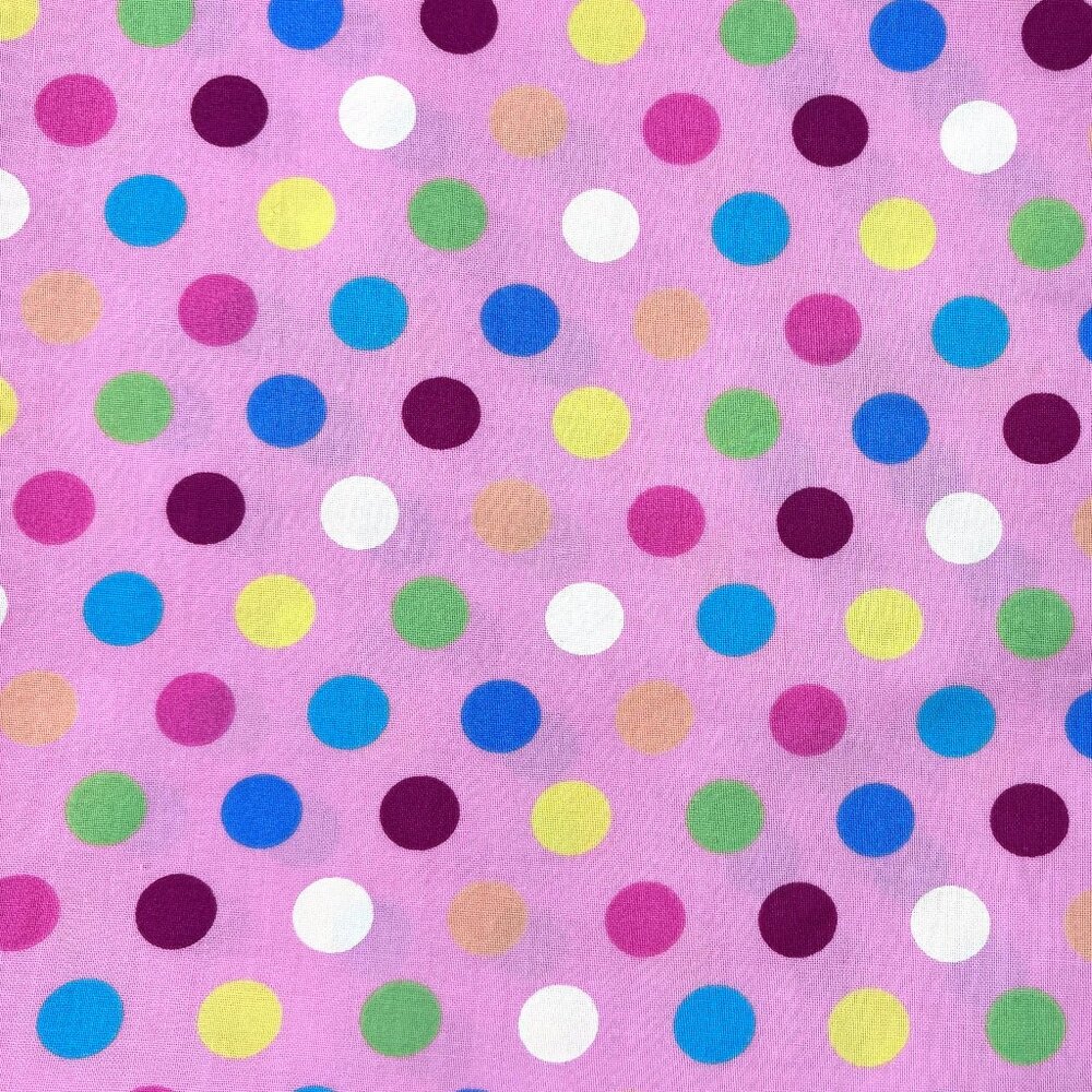 Quilting Cotton Fabric Pink Candy Dots 3 Yards